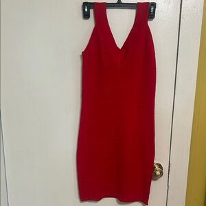 Say What? Elegant Red cocktail Sleeveless Dress